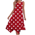 thumbnail image 1 of LNGOOR Robe d'Été Décontractée pour Femmes Sans Manches, Ourlet en Pointe, Robe Midi Fluide à Bretelles, Robe de Plage pour les Vacances, 1 of 6