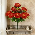 thumbnail image 5 of 10-Head Large Peony Artificial Flower Bouquet, 19.7 inch Plastic Silk Faux Peony Stems for Vase & Table Centerpiece Decor, 5 of 6