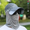 thumbnail image 3 of Hat Summer Protection,Outdoor Hiking Sun Mens Quick Dry Baseball Cap,Face Neck Cover Flap for Men Women, 3 of 6