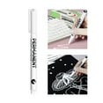 thumbnail image 2 of 1/12Pcs White Paint Pen Water Resistant 0.2mm Tip White Permanent Marker For Painting on Paper Leather Metal Glass, 2 of 8
