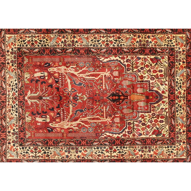 Ahgly Company Tapis d'Intérieur Lavables en Machine Rectangle Traditionnel Peru Brun, 9' x 12'