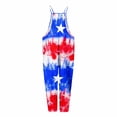 thumbnail image 6 of Dyegold Jumpsuits for Women Casual, Women Rompers and Jumpsuits Pocket Summer Fashion Playsuit Bibs 4th July Tie Dye V-Neck Sleeveless Rompers Playsuit, 6 of 6