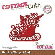 CottageCutz 4X4517 CottageCutz Die - Holiday Sleigh 3.6"X3"