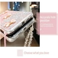 thumbnail image 3 of For Samsung Galaxy S21 Plus Green Smart Shockproof Glitter Crystal butterfly Wrist Strap Cover Case, 3 of 5