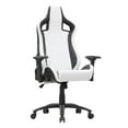 thumbnail image 2 of Pemberly Row Faux Leather Adjustable Gaming Chair in White & Black, 2 of 11