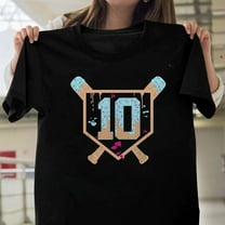 Baseball 10 Year Old Ice Cream Drip 10th Birthday Boy Sports Fun T-Shirt Unisex, up to 5XL
