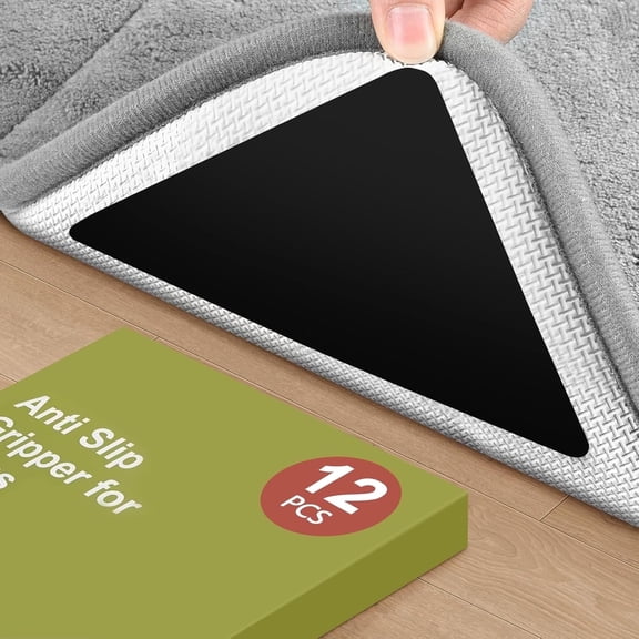 Rug Tape, Reusable Washable Grippers for Area Rugs, Double Sided Non-Slip Rug Pads for Hardwood Floors, Rug Stoppers to Prevent Sliding