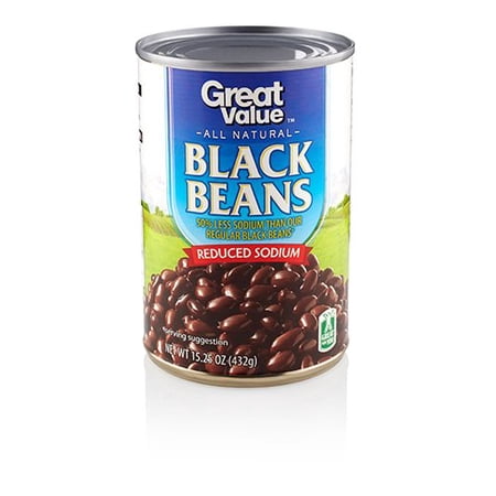 Great Value REDUCED SODIUM BLACK BEANS