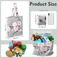 thumbnail image 4 of Farmhouse Floral Tote Bag - Foldable & Spacious Grocery Bag with Reinforced Stitching, 4 of 6