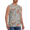 thumbnail image 2 of Fotbe Funny Chicken Men's Camiseta sin Mangas Estampada para Hombres, Playera Casual para Gimnasio, Entrenamiento, Playa-Large, 2 of 7