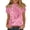 Z39Pink, variant on Women's Summer Short Sleeve Mock Neck T-Shirt Vintage Botanical Print Boho Style Casual Daily Wear Top Pink M