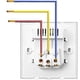 thumbnail image 3 of Eu Plug Power Socket Wall Electrical Outlets 230V 16A + 2 USB Chargers 5V 2.1A Glass Panel White German Socket, 3 of 5