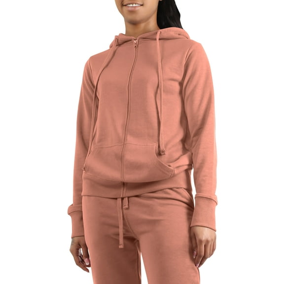 Ma Croix Women's Premium Lightweight Comfortable Basic French Terry Zip Up Hoodie Outwear