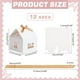 thumbnail image 2 of Cajas de regalo con forma de casa, 12 unidades, cajas de cartón blancas para dulces, recuerdos de boda con lazo, caja de regalo con ventanas pequeñas, 2 of 9