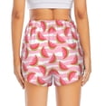 thumbnail image 4 of Xecao's Sweet Watermelon for a double-layer running short for women, perfect for gym, tennis, and more, featuring a convenient pocket., 4 of 9