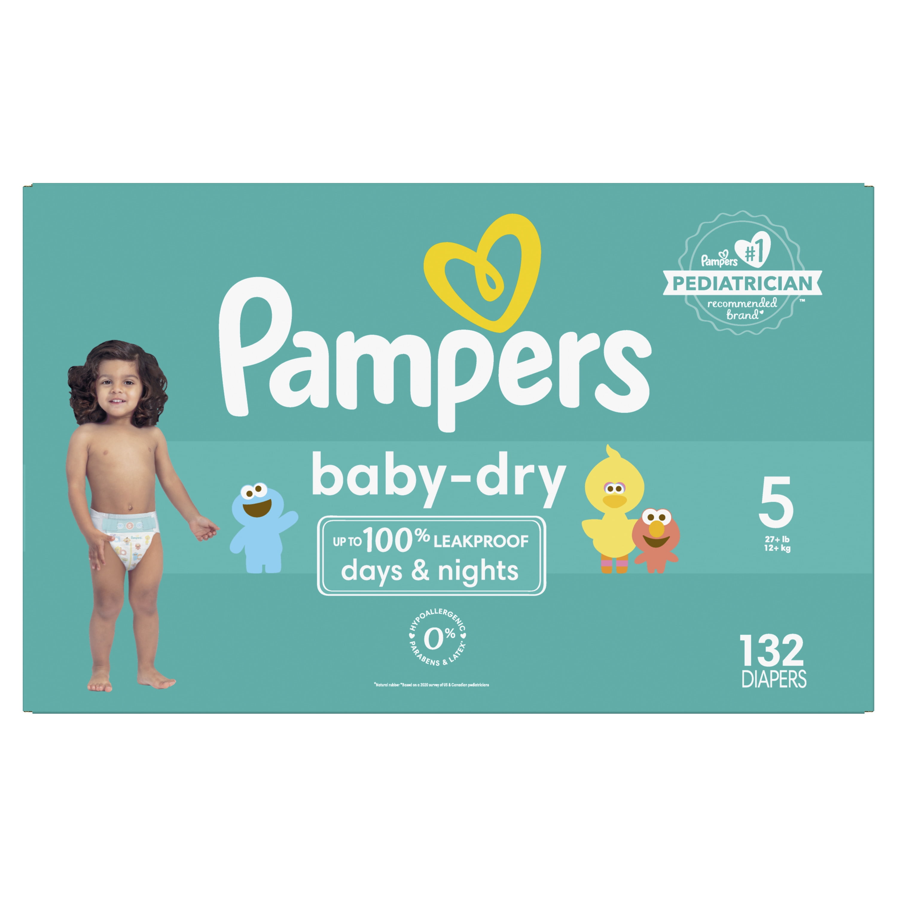 bioscoop slaaf klap Pampers Baby Dry Diapers Size 5, 132 Count (Choose Your Size & Count) -  Walmart.com
