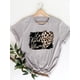 thumbnail image 3 of Camiseta de manga corta para mujer, ropa con estampado de leopardo, corazón de amor, tendencia bonita, informal, 3 of 5