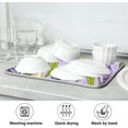 thumbnail image 6 of Lavender Lemon Floral Dishes Drying Mat Absorbent Quick Dry Rainbow Heat Resistant Mats for Kitchen Counter Decoration 16x18 Inch, 6 of 6