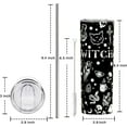 thumbnail image 5 of Witch Skinny 20oz Stainless Steel Insulated Cup with Lids and Straws - Perfect Halloween Witch Slim Tumbler and Gifts for Witchy Women, Witch Travel Mug, and Decorative Witch Stuff, 5 of 5