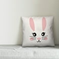 thumbnail image 2 of Creative Products Simple Bunny Face 18x18 Spun Poly Pillow, 2 of 2