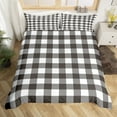thumbnail image 2 of Manfei Geometric Plaid 3 Pieces Duvet Cover Queen for Boys Girls,Black White Lightweight Comforter Cover Queen,Minimalist Buffalo Grid Breathable Bedding Sets Queen Size(No Comforter), 2 of 6