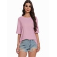 thumbnail image 2 of Women's Oversized T Shirts Tees Half Sleeve Crew Neck, 2 of 4