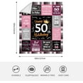 thumbnail image 6 of 50th Birthday Gifts for Women, Unique Happy Birthday Fleece Throw Blanket 50" x 60", Funny 50 Years Old Birthday Decorations Gifts, Best 50th Birthday Gfit Ideas for Mom, Wife, Sister, Friends, Female, 6 of 6