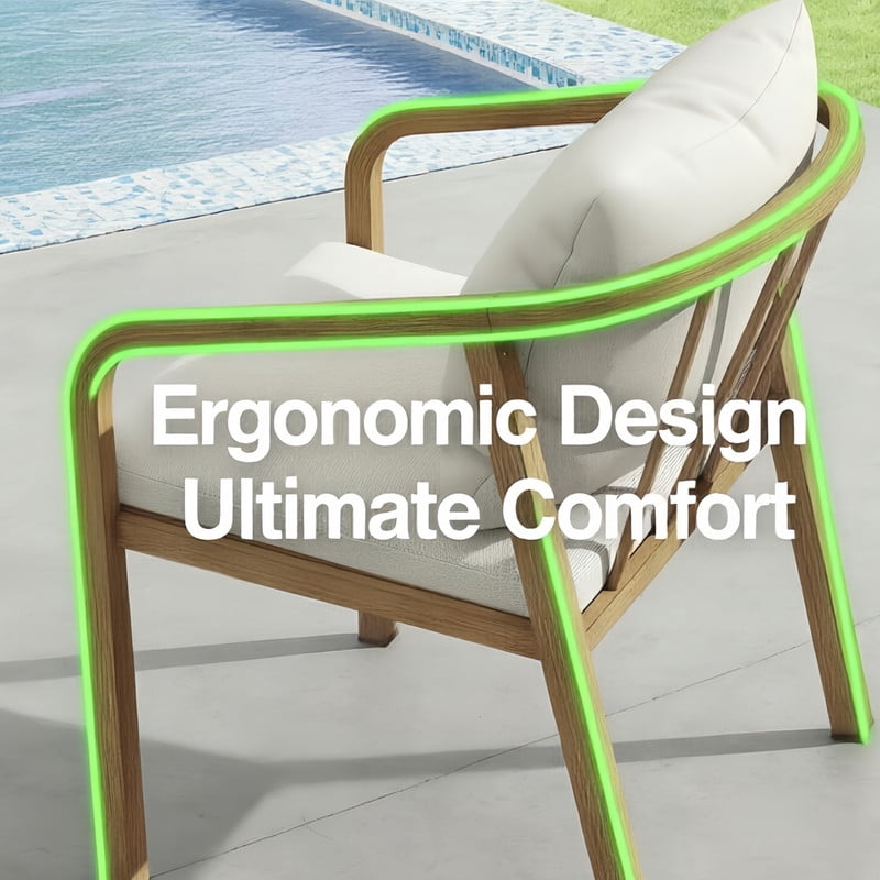 7-Piece Aluminum Outdoor Dining Table Set for 6, Patio Dining Chairs Set of 6 with Cushions, Weather-Resistant Armchairs & Kitchen Table