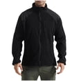 thumbnail image 1 of LOVZFMLL Jackets for Men's Stand Up Collar Zipper Pocket Splicing Fleece Jacket For Warmth, 1 of 2
