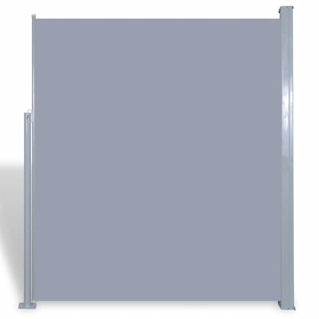 63"x118" Patio Retractable Side Awning, Outdoor Folding Privacy Divider Screen, Gray