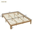 thumbnail image 5 of 12" Queen Wood Platform Bed Frame, Holaki Modern Wood Platform Queen Size Bed Frame with LED Light and USB Charging Station, No Box Spring Needed, Easy Assembly, 5 of 9