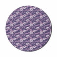 thumbnail image 1 of Vintage Mouse Pad for Computers, Flowering Field Botanical Nature Inspired Pattern Nostalgic Garden Theme, Round Non-Slip Thick Rubber Modern Mousepad, 8" Round, Dark Indigo Mauve, by Ambesonne, 1 of 2