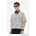 thumbnail image 4 of Men's Oversized Leopard Print T-Shirt, Relaxed Cotton Crewneck Streetwear Tee, 4 of 5