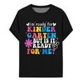 thumbnail image 3 of CAIXIA First Day Of School Shirt Kids In My Preschool Era Kindergarten Embroidered T-Shirt Toddler Girl Back To School Outfit Short Sleeve Graphic Tees Top Kids Cotton Summer Top, 3 of 4