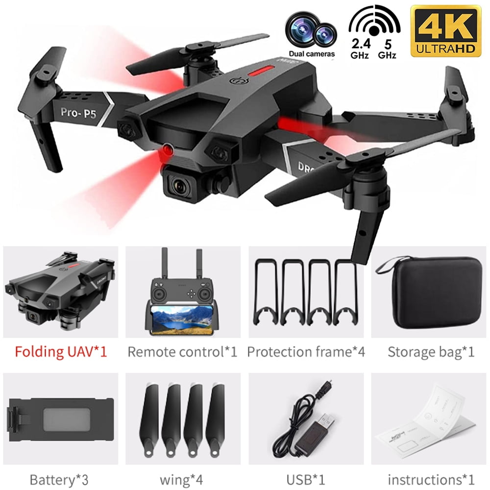 E88 FPV RC Drone with 4K Dual Camera for Kids Adults Beginner – RC Foldable  Quadcopter with Four-Way Obstacle Avoidance, Waypoint Fly, Altitude Hold