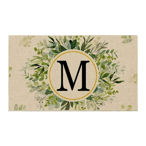 Welcome Mat Tyeign 1Pcs Summer Floor Mats Letter Family Last Name Initial Doormat Summer Doormat Holiday Mats Welcome Door Mats Summer Door Mat Welcome Matt Outdoor Door Mat Front Door Mat