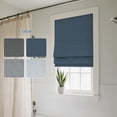 thumbnail image 6 of Everyday Celebration Belmar Roman Shades Cordless Blackout Polyester Roman Window Shades, Blue 36x64, 6 of 7
