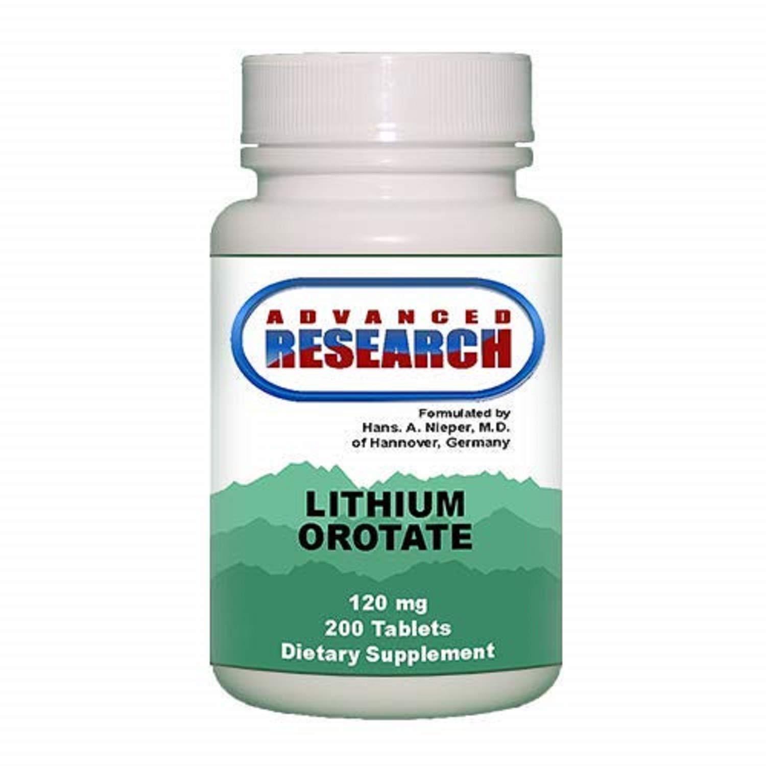 Lithium Orotate Tablets 120 mg 200 Count