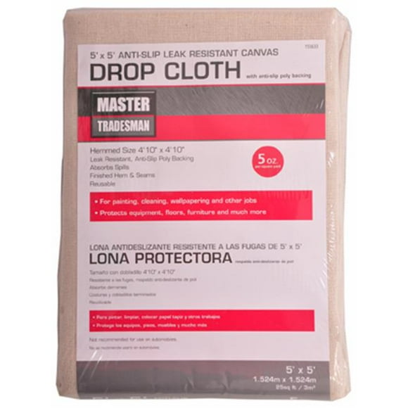 Master Tradesman 85355 Toile Tombante en Canevas à Dos Poly 5 x 5 Pi