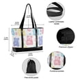 thumbnail image 2 of FORMRS Canvas Laptop Tote Bag for Women with 15.6" Computer Compartments Shoulder Handbag, Colorful Gummy Bears Pattern, 2 of 7