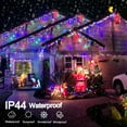 thumbnail image 5 of ZOEYKIMLO 29FT Icicle Christmas Lights 180LED, Outdoor Multicolor Christmas String Lights Plug in, 8 Mode for Outside House Yard Patio Eave Decorations, 2PACK, 5 of 8