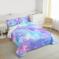 thumbnail image 3 of Feelyou Purple Blue Sky Queen Comforter Set, Stars Teen Kid Bedding Comforter Set, 3pcs, 3 of 8