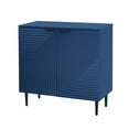 thumbnail image 2 of GDF Studio Modern Geometric Design Side Cabinets with Adjustable Shelves and Spacious Storage, Navy Blue, Set of 2, 2 of 12