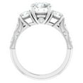 thumbnail image 4 of Pompeii 3Ct Vintage Diamond 3 Stone Engagement Ring Lab Grown in White or Yellow Gold, 4 of 6