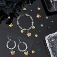 thumbnail image 4 of 970 Pcs 15 Stlyes Glass Beads Jewelry Making Kit Faceted Spacer Beads Glass Butterfly Beads Mixed Color Heart Electroplated Pendant Charms, 4 of 5