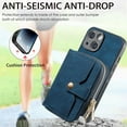 thumbnail image 5 of for iPhone 15 Plus Wallet Case, Crossbody Phone Purse with Card Holder for Women, Zipper PU Leather Carrying Cover Gift with Shoulder Strap Kickstand Anti-drop for iPhone 15 Plus - Blue, 5 of 10