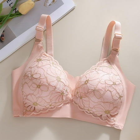 Summer Saving Nexjvus Nursing Bras for Breastfeeding Cotton Wirefree Front Open Front Open Button Thin Breathable Gathering Bra Fashion Bra Size S-XXL