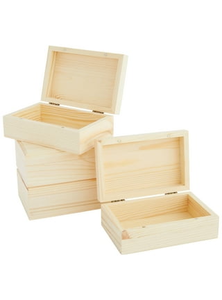  Yulejo Cajas de madera para centros de mesa, pequeñas cajas de madera  para manualidades, cajas de madera para centros de mesa, cajas pequeñas  cuadradas de madera, 4 x 4 x 2.3
