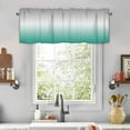 thumbnail image 6 of Ombre Valance for Windows,Green Gray Rod Pocket Window Treatments 1 Panel Short Curtains for Kitchen Bathroom Bedroom,54 x 18 Inch, 6 of 6