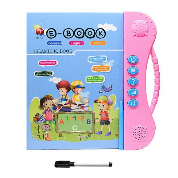yingyy English Learning Machine Electronic Learning Study Book for Kids Pre-school Education Toy Pink